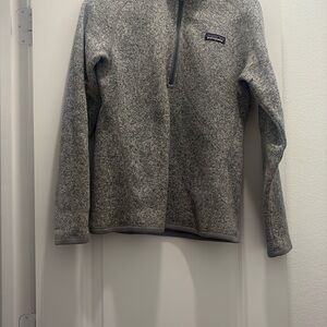 Patagonia Gray Quarter-Zip Fleece Pullover